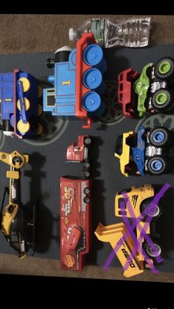 Cars,Helicopter,trains.