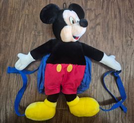 Vintage 90's DISNEY Mickey Mouse Plush Huggable Wearable Backpack