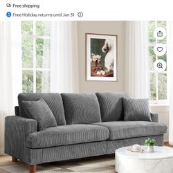 87 inch sofa, Corduroy Loveseat