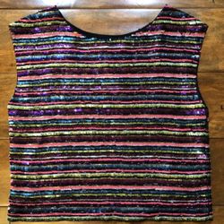 Tracy Reese Multi Bead Bateau Tank Women’s Size Small New