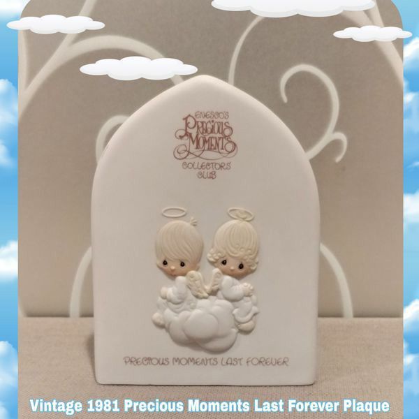 VINTAGE 1981 PRECIOUS MOMENTS LASTS FOREVER PLAQUE