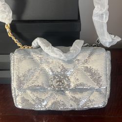 Chanel 19 iridescent Sequined Bag 
