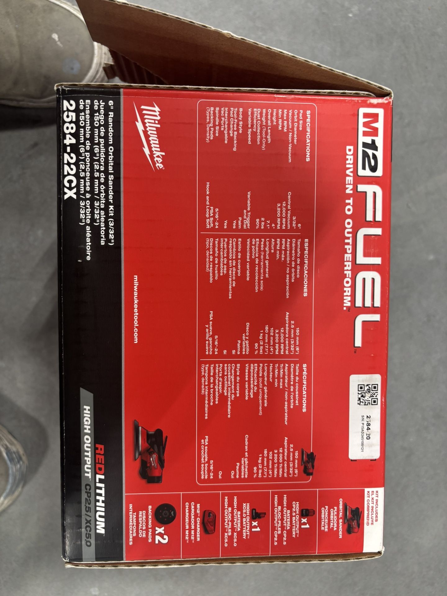 Milwaukee M12 DA sander Wireless With A Charger And 2 Battery Packs.