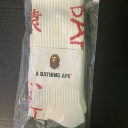 BAPE white Kanji logo. 