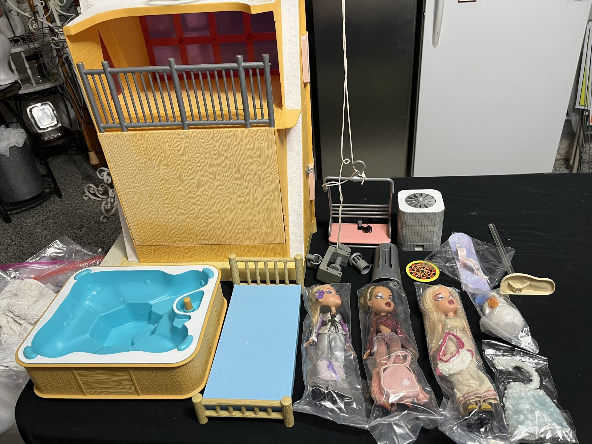 Vintage Bratz Doll Wintertime chill out ski Lodge cabin.