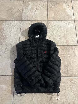 Black polo puffer jacket