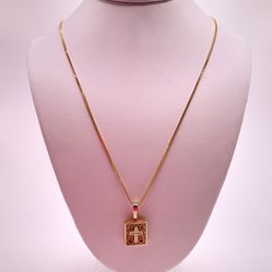 22kt Yg Chain With 21kt Cross Pendant