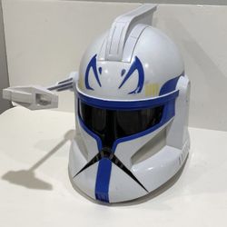Star Wars Captain Rex Clone Wars Electronic Talking Helmet Works 2008 Complete 