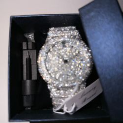 Iced Out CZ Stainless Steel Watch