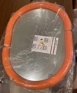 Lorinda Solid Wood Oval Wall Mirror