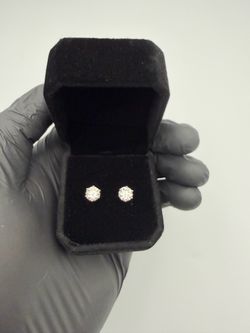 1.00 Ct Round Cut D VVS1 Lab Grown Diamond Stud Earrings in 925 Sterling Silver