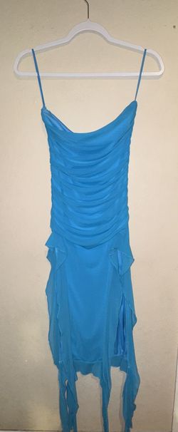 SHEIN Blue Tube Flowy dress