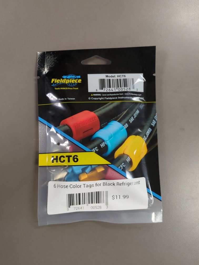 6 Hose Color Tags for Black Refrigerant Hoses