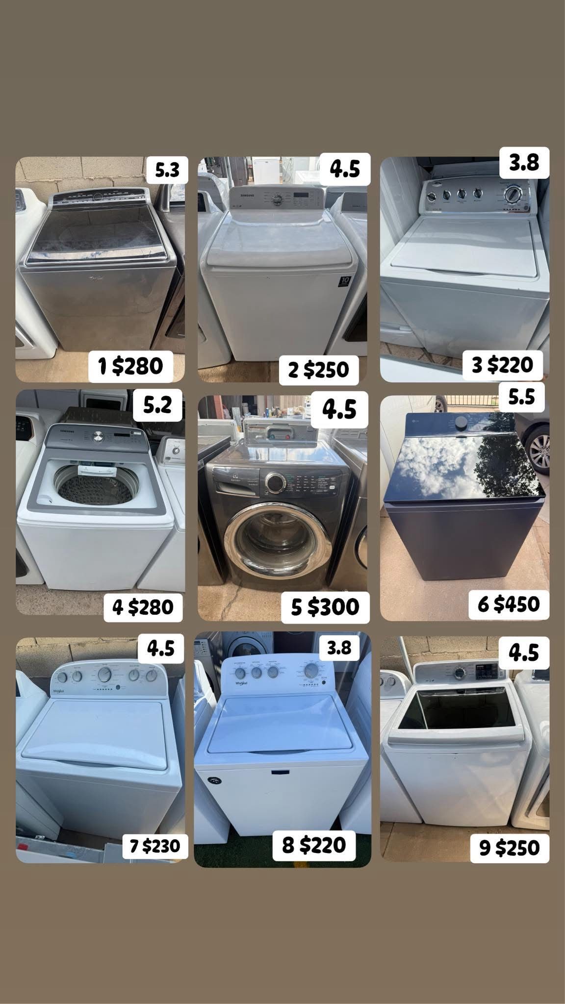 Prices From $220 For Washer Machine Working Properly 45 Days Warranty Maytag Samsung Whirlpool Lg Hotpoint / Impeller Or Agitator Large Or Extralarge