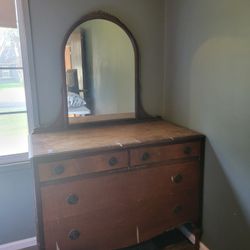 Antique Dresser With Mirror
