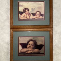 Vintage pair of Raphael’s cherubs angels (Raphael’s Sistine Madonna)