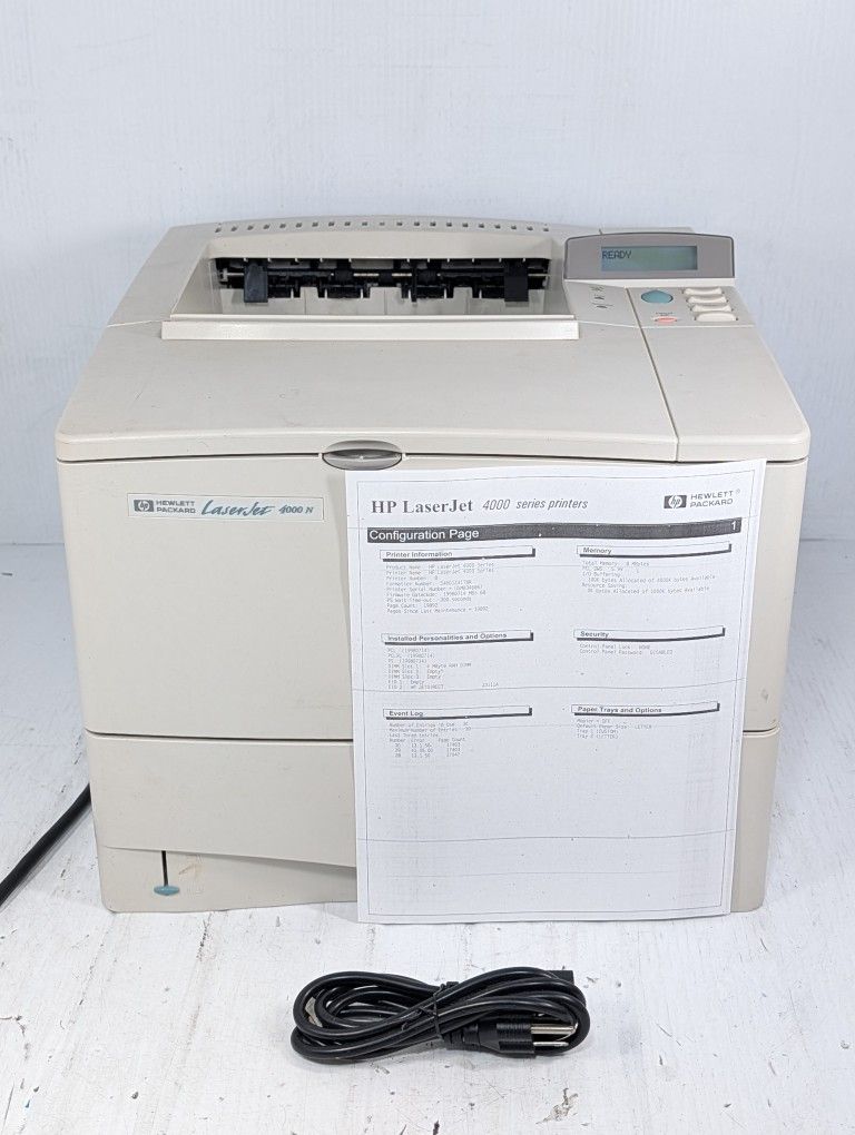 HP LaserJet 4000N Workgroup Laser Printer Page Count 19892