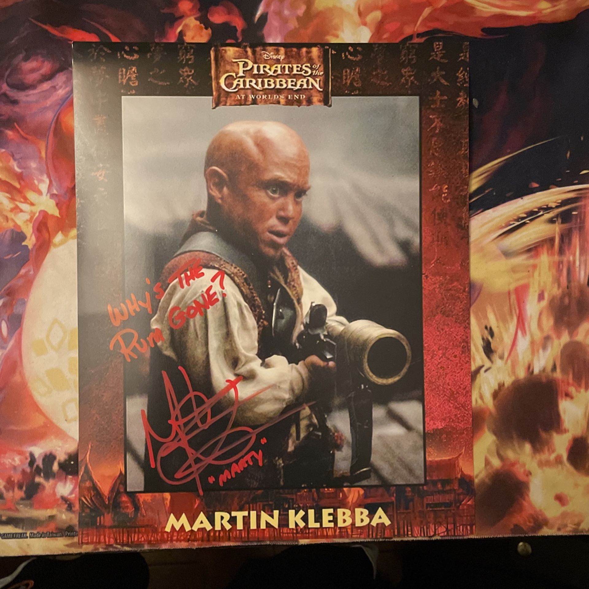 Pirates of the caribbean Signed Martin Klebba