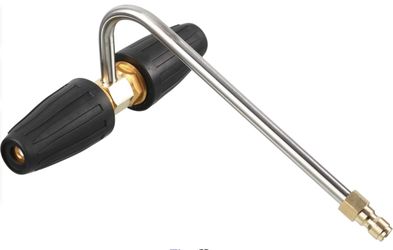 Tool Daily Gutter Cleaner Attachment For Pressure Washer, 2 Rotating Turbo Nozzle, 1/4 Inch Quick Connect, 3300 PSI