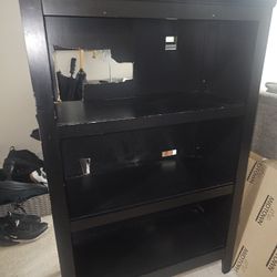 Black Media Cabinet / Bookcase