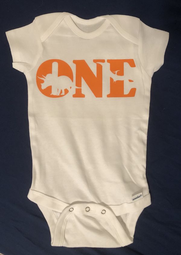Dinosaur First Birthday Onesie Baby Kids In Austin Tx Offerup