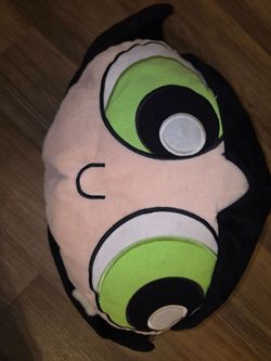 Vintage 2000 Rare Buttercup Powerpuff Girl Stuffed Plush Throw Pillow Large