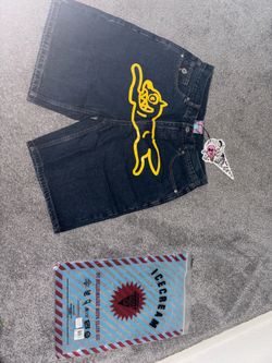 Ice cream bbc denim shorts y2k