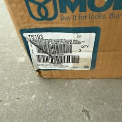 3-Moen chrome Wide Spread Faucets