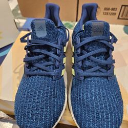 Adidas UltraBoost 4.0 Legend Marine Blue Yellow Size 8 Sneakers w/ Box  Size 8
