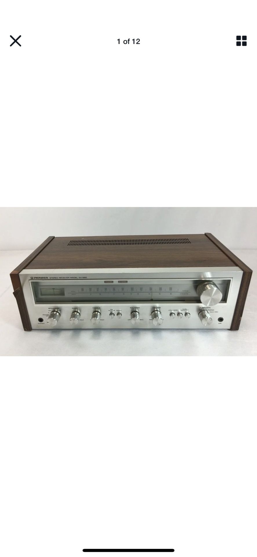 Vintage PIONEER Stereo Receiver SX-550 Collectible #6775