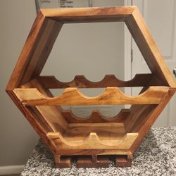 Decorative Hanging Wine Shelf and Glass Rack