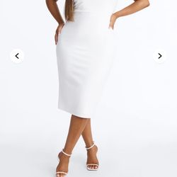 Fashion nova White Dress Graduation 