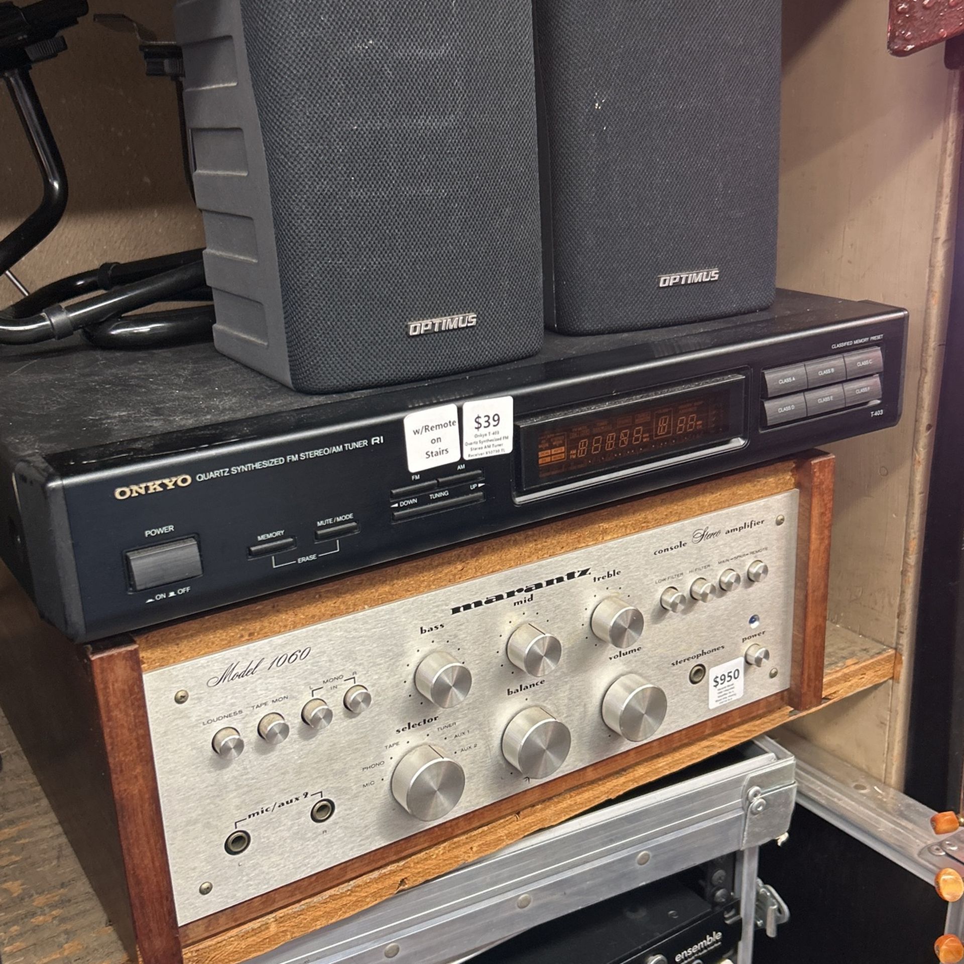 Onkyo T-403 Quartz Synthesized FM Stereo AM Tuner Receiver