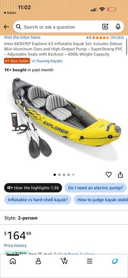 Inflatable kayak 2 person
