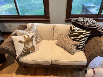 5 Piece Couch Set Wicker