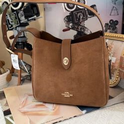 Coach Hadley Convertible Crossbody and shoulder Bag In Suede 