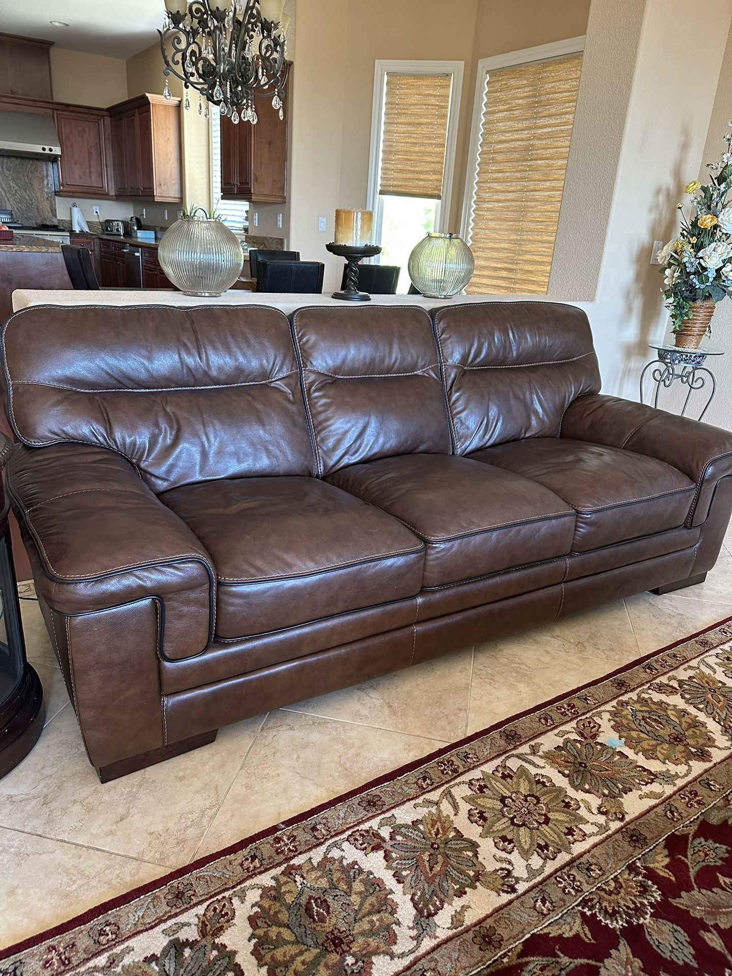 Leather Sofa And Loveseat Set 