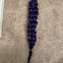 Demon Hunters  Rumi clip in  braid Purple hair