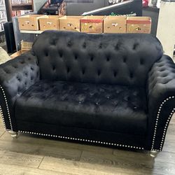 Ashley Furniture Black Loveseat - Brand New