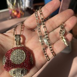 Toad From Mario charm & Chain Set