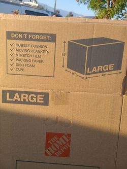 7 boxes 📦  large / the home depot