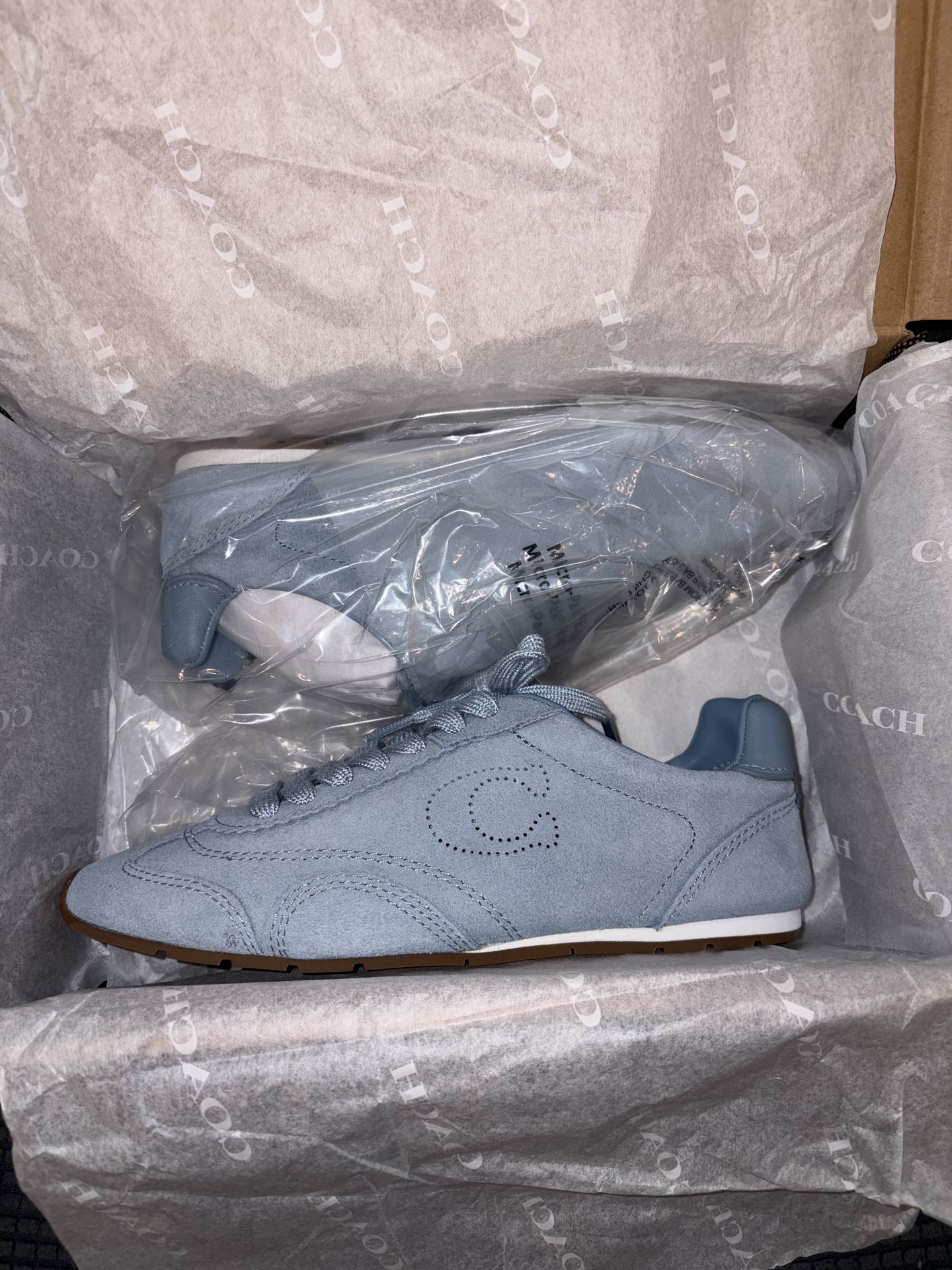 COACH suede shoes size 6 in color blue