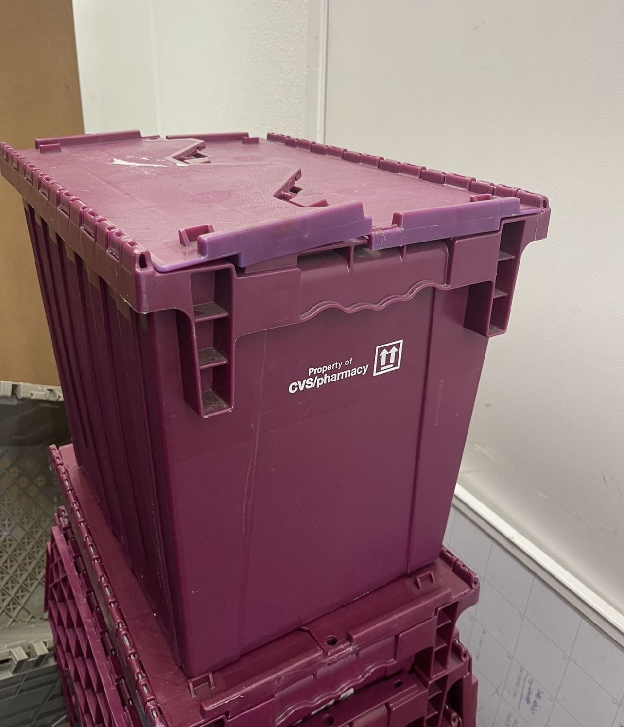 Small 15x15 Heavy Duty Storage Bins Stackable