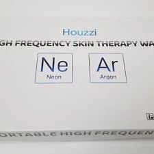 Houzzi High Frequency Skin Therapy Wand 5 Pcs Set Neon and Argon White Open Box
