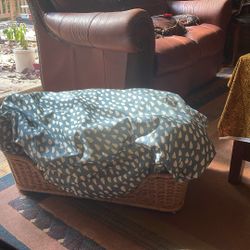 Wicker Basket Large Pet Bed