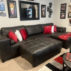 Brown Sectional With Chase 