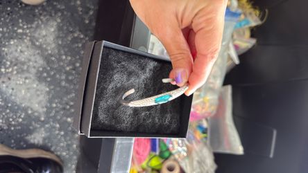 Turquoise silver cuff