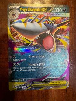 Pokemon Mega Sharpedo EX 61/94 Phantasmal Flames Ultra Rare Holo MINT PACK FRESH