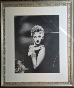 Large Framed Drew Barrymore "Jean Harlow" Old Hollywood Glamour Art (34" x 29.5")