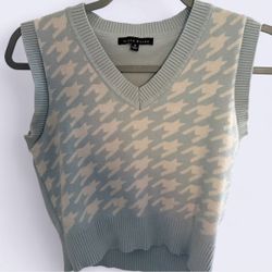 Haute Monde Blue Sweater Vest S